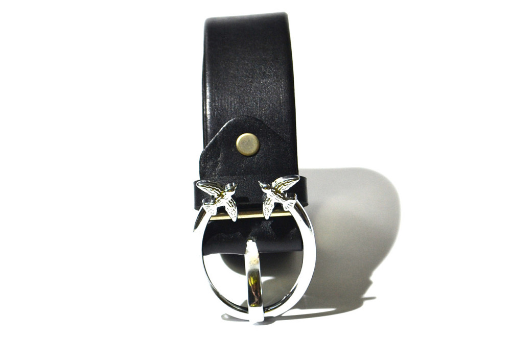 Шкіряний ремінь жіночий чорний 1200х35 мм Одеса - фото 3