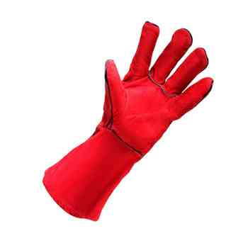Рукавички "Краги" 35см замша, червоні Мукачево