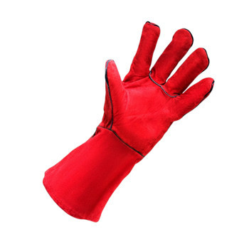 Рукавички "Краги" 35см замша, червоні Мукачево - фото 2