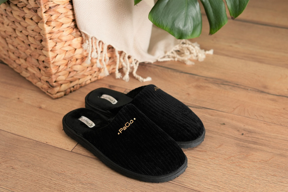 Тапочки Чоловічі Домашні Закриті PaGo Чорний Одеса - фото 2