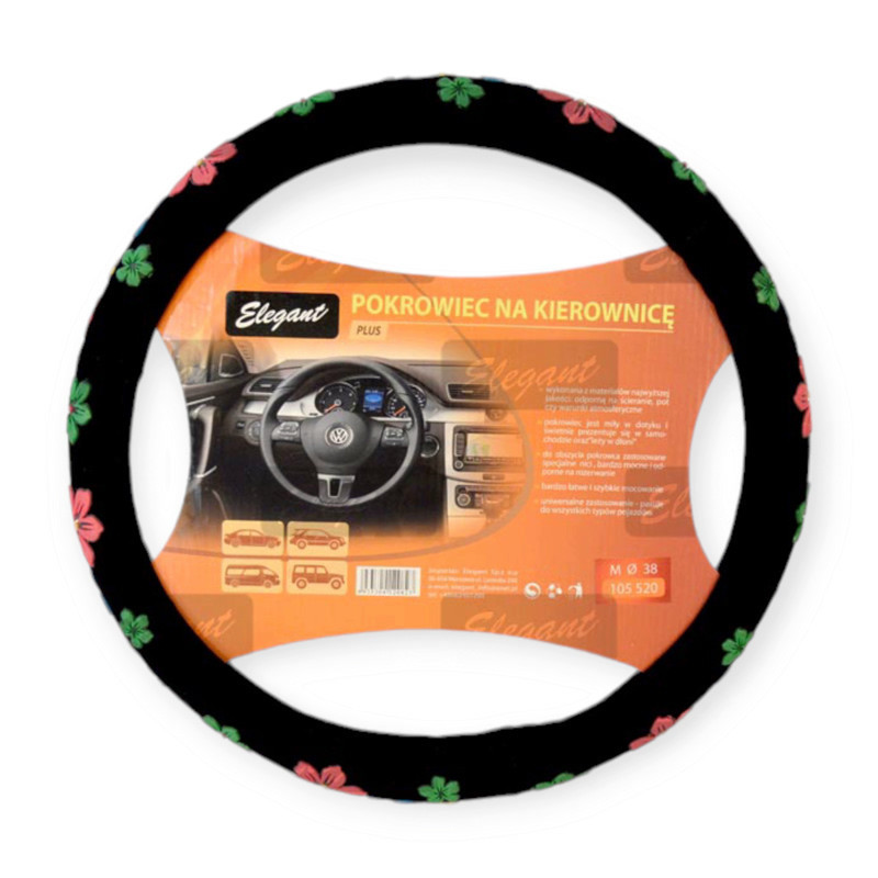 Чохол m шкірозамінник (37 - 39 см) чорний elegant квіти керма Мукачево - фото 1