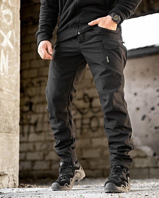 Зимові тактичні штани софтшел REVISION чорні ПП7968 Одеса - фото 1