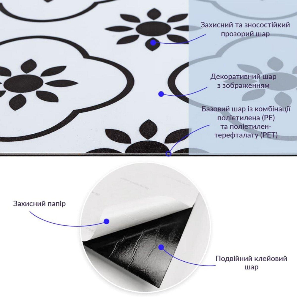 СВП-215 Самоклеящаяся виниловая плитка 600х600х1,5мм Глянец (D) SW-00002263 Киев - изображение 2