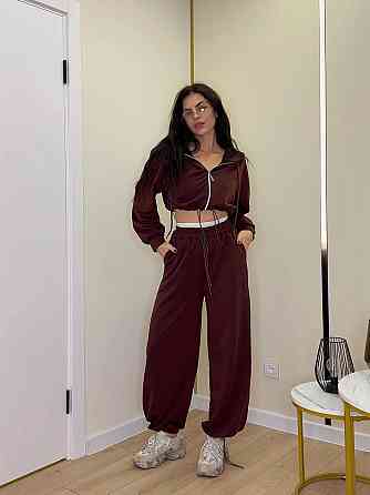 Жіночий прогулянковий костюм: худі і штани двунитка Одеса