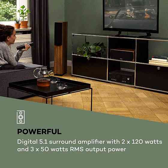 УЦЕНКА! Цифровой усилитель звука Auna AMP-218 BT 5.1 AUX USB Bluetooth Караоке из Германии Днепр