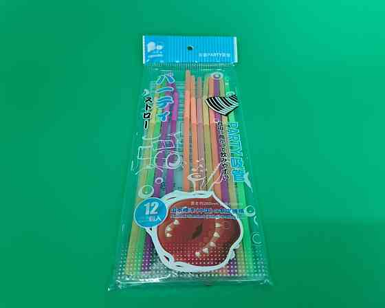 Соломка-трубочка "Губи" d6-260мм люминесц (12)*500 (1 шт) Харків