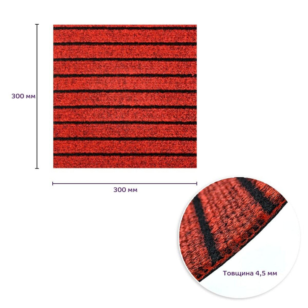 Самоклеящаяся плитка под ковролин бургунди 300х300х4,5мм SW-00002486 Киев - изображение 3