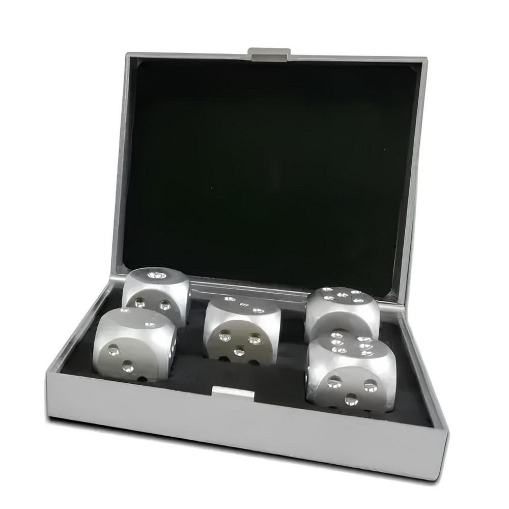 Гральні кістки для покеру RESTEQ. Портативні. Алюмінієвий сплав. У наборі 5 гральних кісток Київ - фото 5