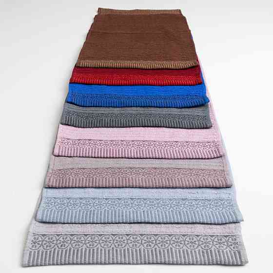 Махровий кухонний рушник з бордюром 30х50 см 400г/м2 GM Textile (Синій) Суми