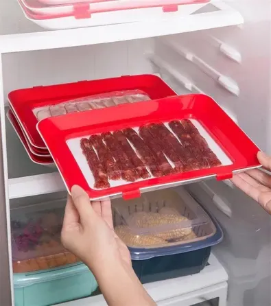 Умный поднос для хранения пищи Supretto с крышкой для нарезки и продуктов Коломия