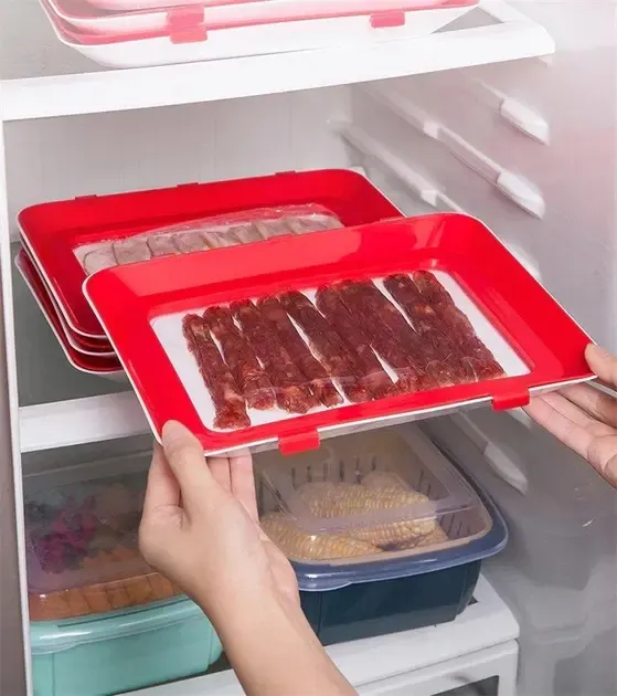 Умный поднос для хранения пищи Supretto с крышкой для нарезки и продуктов Коломия - фото 3