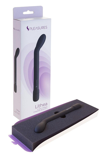Тонкий вібратор для точки G S Pleasures Lithea Black, 7 режимів Sex Aura Київ - фото 4