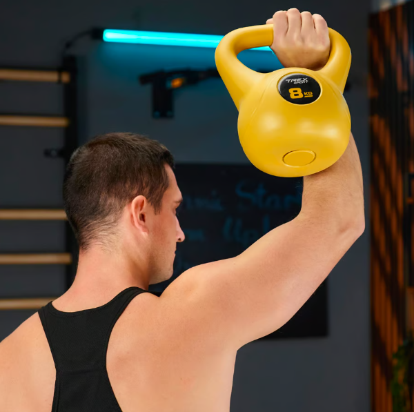 Гиря вінілова 8кг Trex Sport TX-008CKB жовта Киев - изображение 10