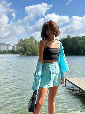 Костюм жіночий літній льон Бірюзовий XS-S Харків