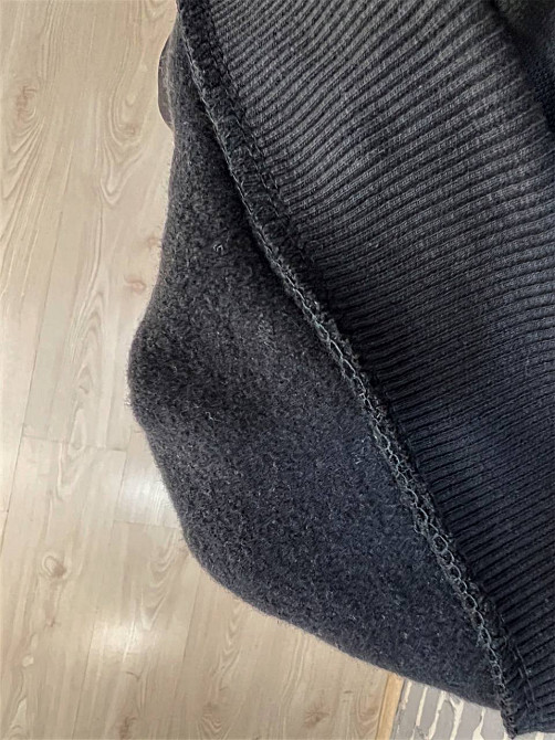 Костюм женский Quzen 478-480 короткое худи с капюшоном и брюки джоггеры на резинке флис черный, черный, M Киев - изображение 4