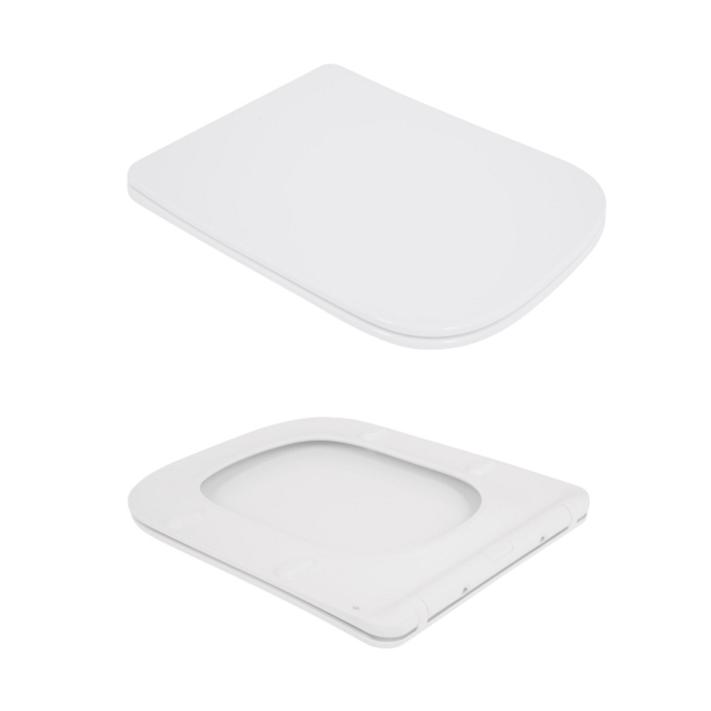 Унитаз подвесной Crow Rimless 485х340х330 мм, White, с сиденьем Slim Duroplast/ Soft-close/ Quick Release QT05335171RW Qtap Киев - изображение 5