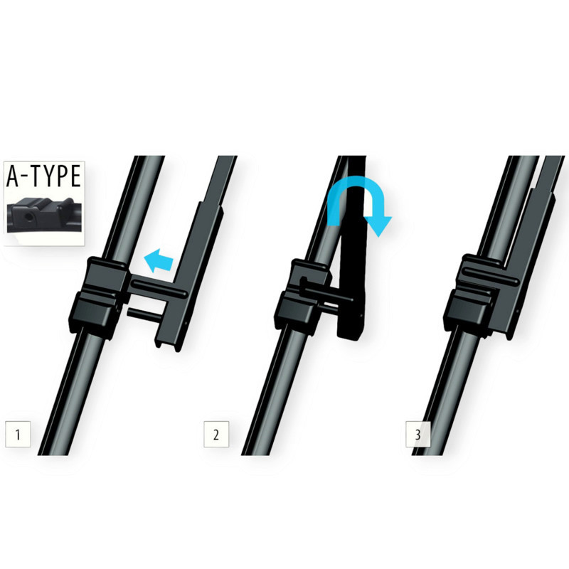 Щітки двірника oximo модельні безкаркасні (к-т 2шт) a-type 800 + 750 мм Мукачево - фото 3