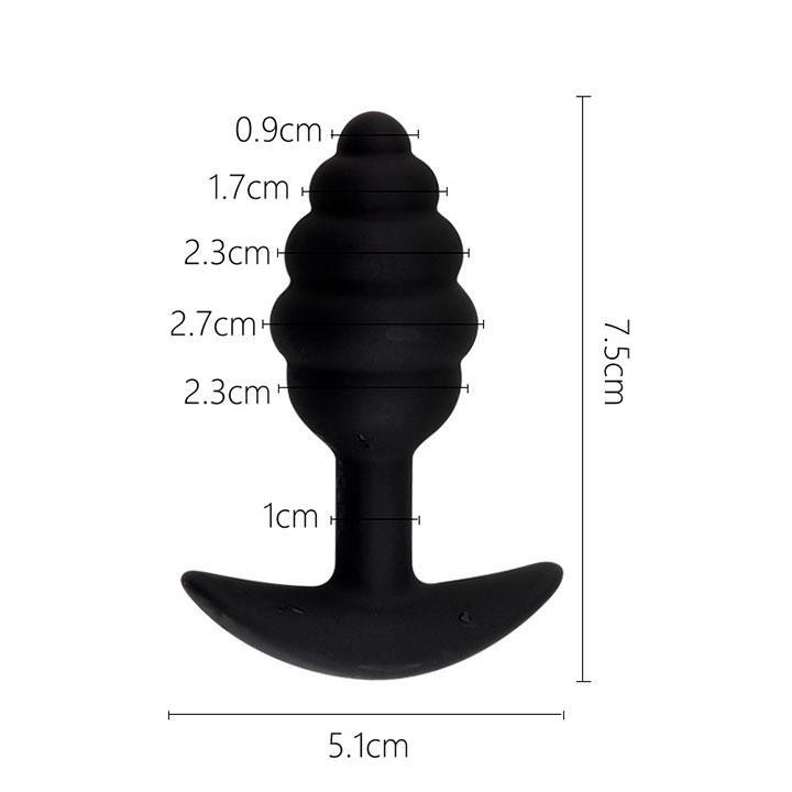 Силіконова анальна пробка "Якір" - Чорний - 7,5*2,3 - Анальні іграшки Вінниця - фото 2