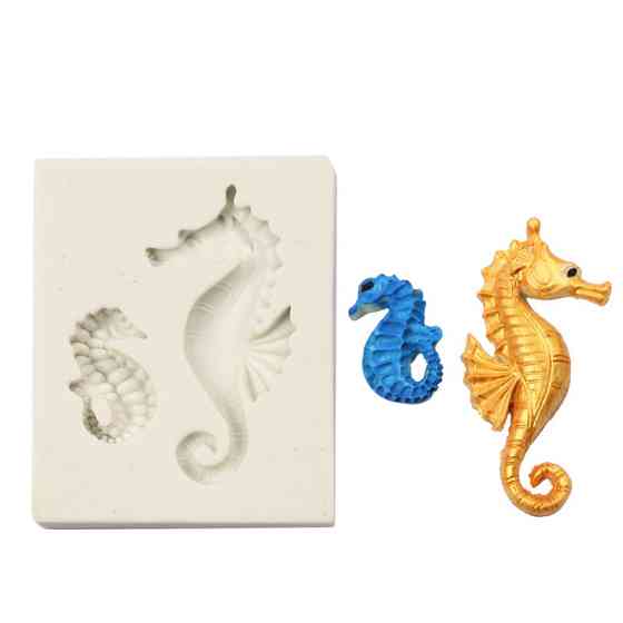 Молд кондитерский Морской конёк 60 на 50 мм серый Киев