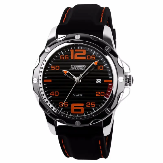 Чоловічий наручний годинник Skmei Robby Steel 0992S (Чорний) Вінниця