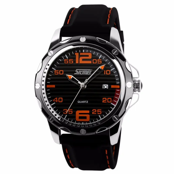 Чоловічий наручний годинник Skmei Robby Steel 0992S (Чорний) Вінниця - фото 1