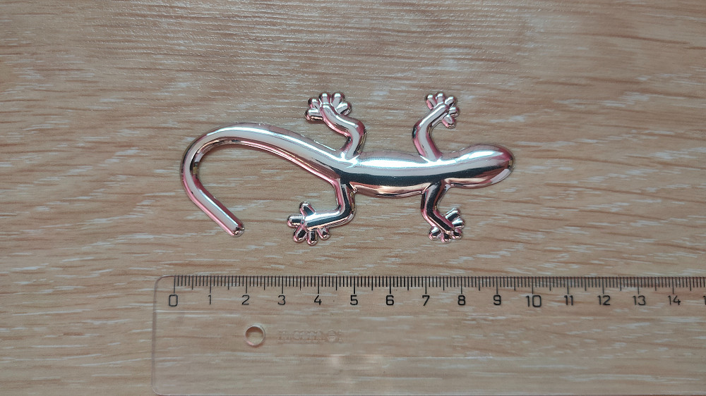 Наклейка Ящерица Пластиковая Серебро на авто Киев - изображение 2