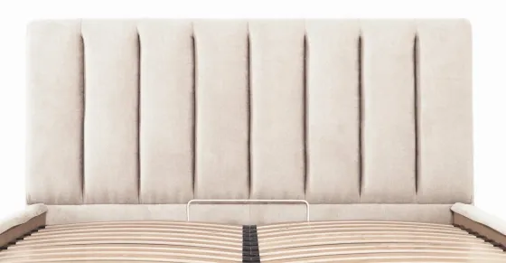 Ліжко Sanam Comfort 140 х 200 см Місті Milk З підйомним механізмом та нішою для білизни Бежевий Дніпро