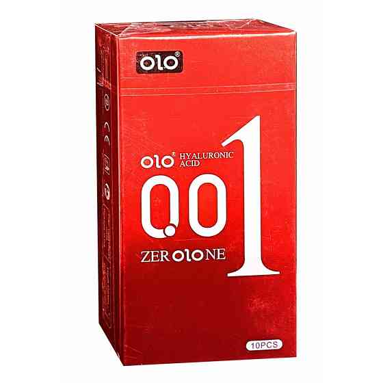 Презервативы Olo 0.01 Red Foil, согревающие возбуждающие с гиалуроновой кислотой, 10 шт. Sex Aura Киев