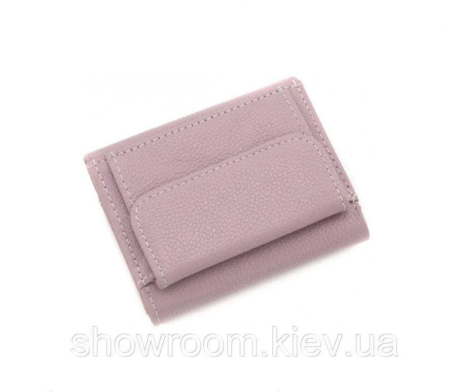 Недорогий жіночий шкіряний гаманець (4401) світло-фіолетовий Київ - фото 2