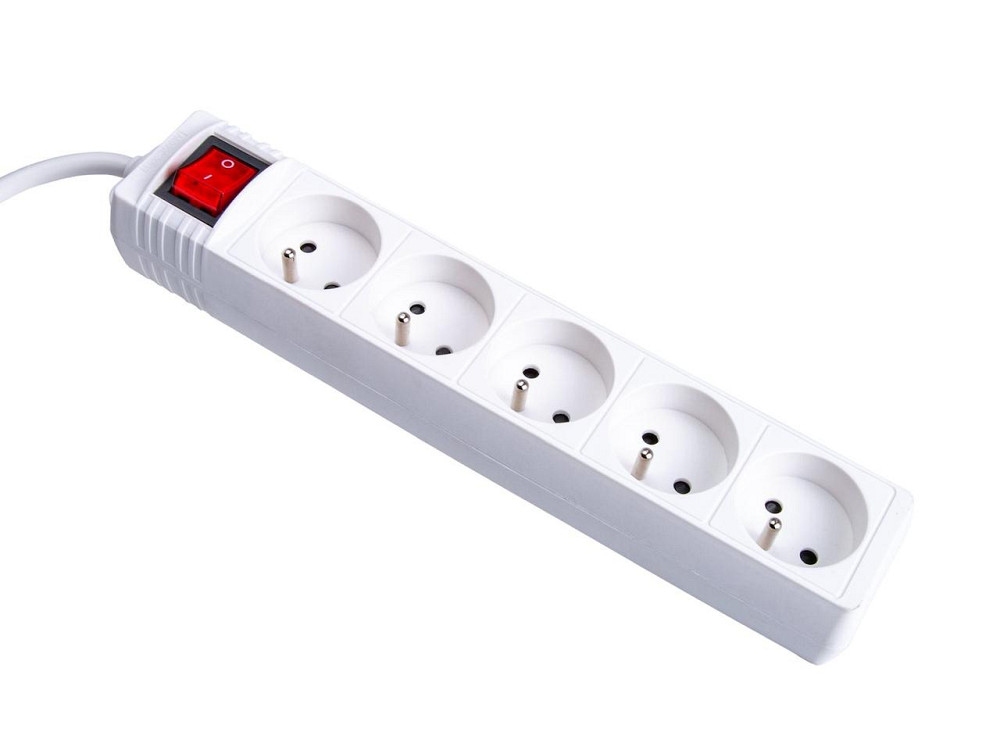 Подовжувач електричний "Keltin" побутовий IP20 із заземленням і вимикачем  3 метра 5 гнізда білий Стрый - изображение 4