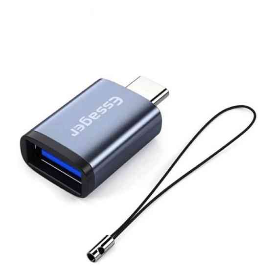 Адаптер Essager EZJAC-SRA0G Soray OTG Type-C Male to USB 3.0 Female (Сірий) Николаев