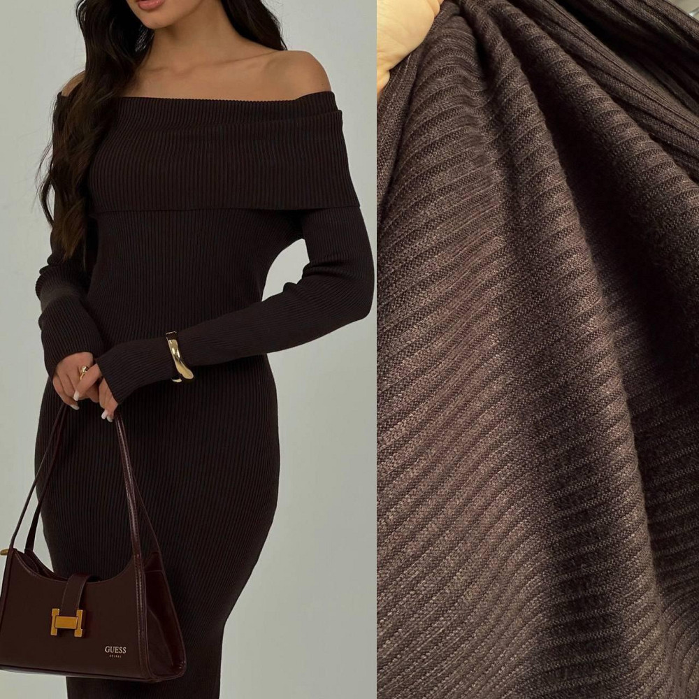 Женское стильное привлекательное платье с разрезом на ноге Ангора рубрик Шоколад Одесса - изображение 5