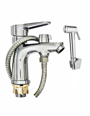 Змішувач для умивальника Zerix PUD1 045 з виходом на душ (лійка+шланг) Чернівці