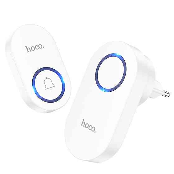 Дзвінок HOCO HI25 210 mAh wireless doorbell (EU) White Одеса