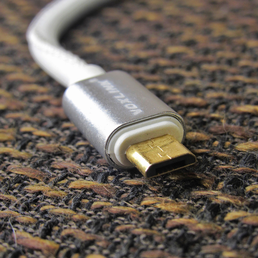 MicroUsb кабель Voxlink під шкіру 20 см White Київ - фото 1