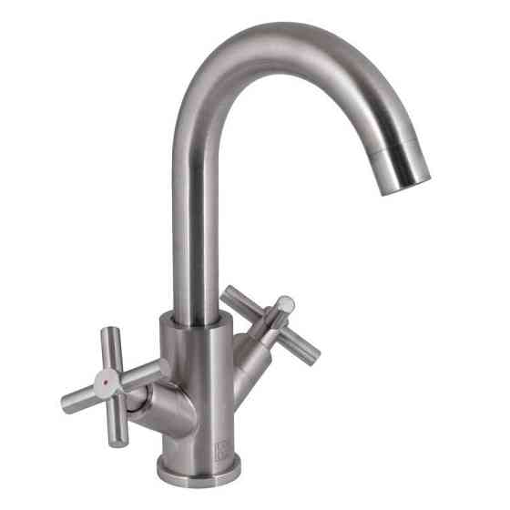 Змішувач для кухні Lidz Wind 161F двовентильний LDWIN161FNKS46098 сатин Київ