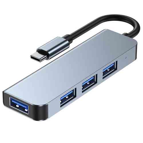 USB 3.1 Type-C хаб розгалужувач на 4x USB 3.0/USB 2.0, BC1.2, метал Вінниця
