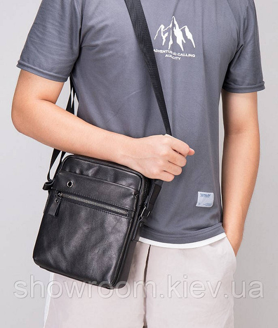 Сумка мужская кожаная на плечо Leather Collection (5051) Киев - изображение 3