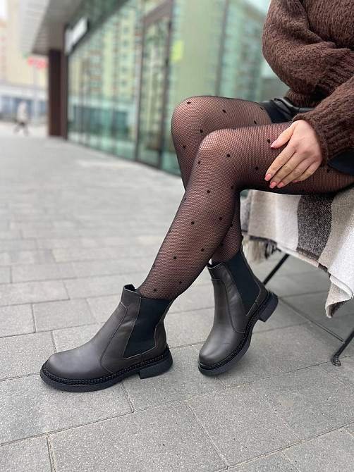 Edan Instruments Черевики жіночі EDAN коричневі шкіра натуральна зимові высота 15 см размер 38- Коломия - фото 3