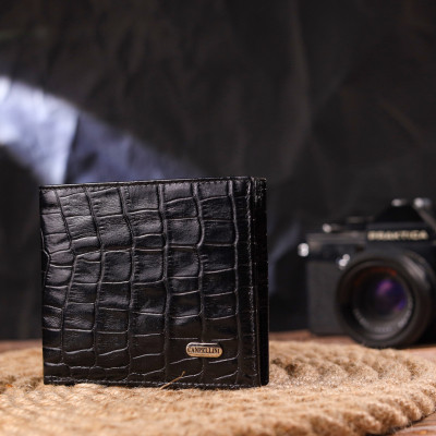 Гаманець Canpellini З натуральної шкіри Чорний (21582) Вінниця - фото 10