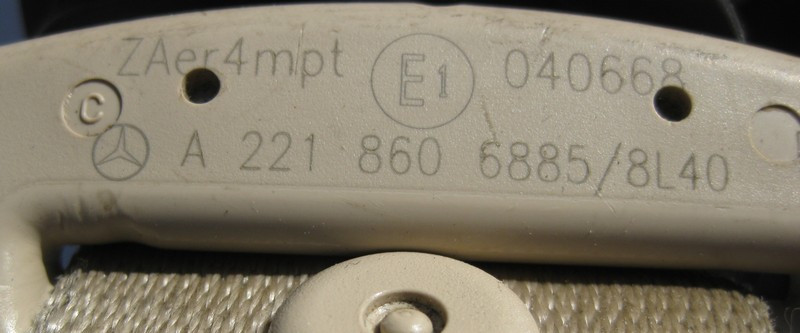 Mercedes-Benz  A2218606885 8L40 Ремінь безпеки передній правий бежевий S-Class W221 Одеса - фото 2