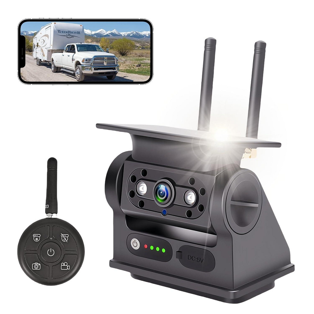 Безпровідна камера заднього огляду на сонячній батареї 1080P з пультом дистанційного керування Луцк - изображение 1