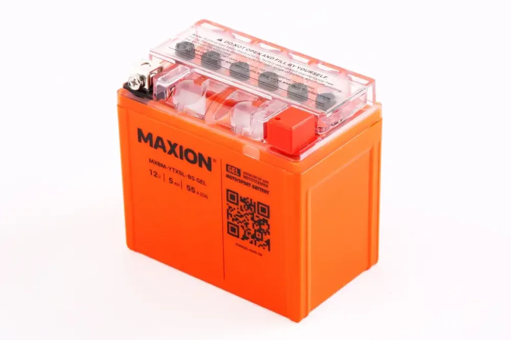 Аккум. батарея Мото 12В 5 Ач «Maxion» гелевий (низький) Вінниця - фото 1