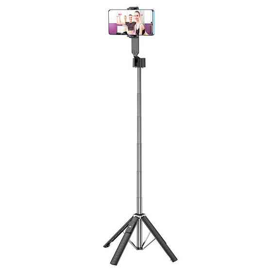 Селфі-монопод HOCO K18 Wave four-leg live broadcast holder Black Одеса