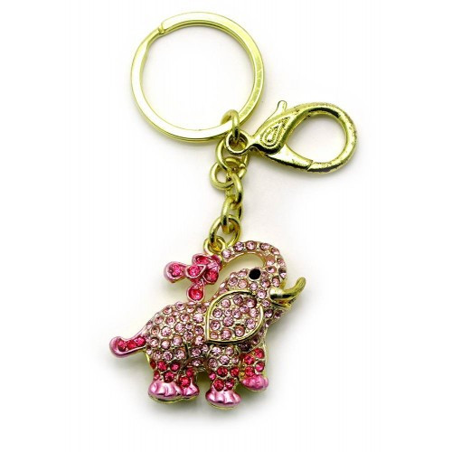 Брелок со стразами золотистый Слон Киев - изображение 1