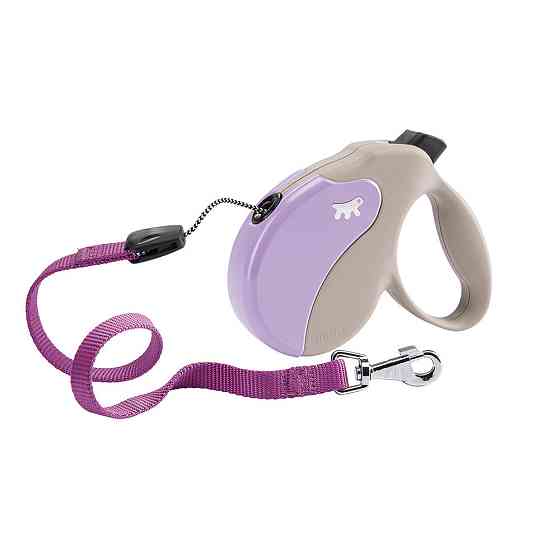Поводир - рулетка для собак з шнуром Ferplast Amigo Cord (Ферпласт Аміго Корд) 14 х 3.6 x h 12 см - S, Фіолетовий Запоріжжя