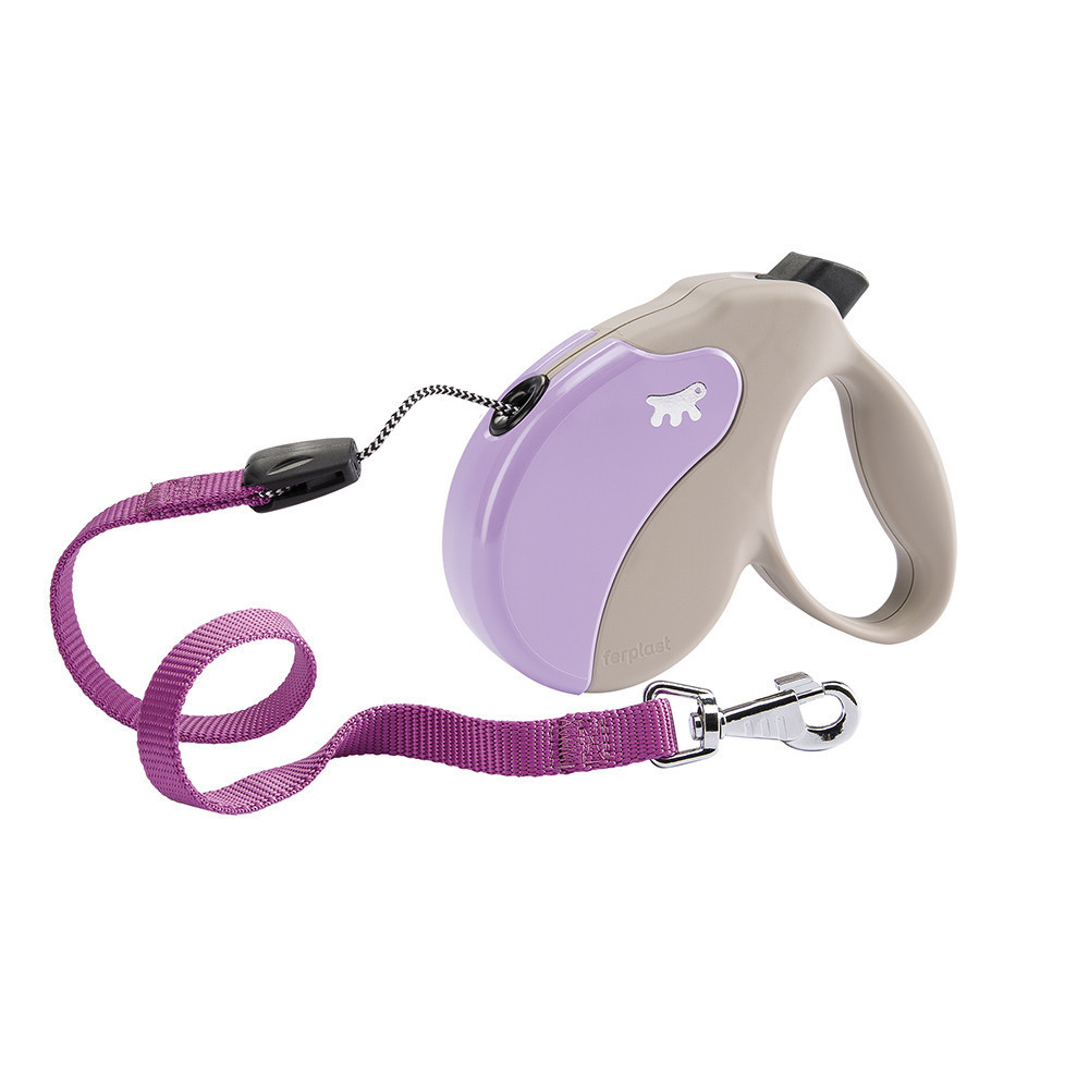 Поводир - рулетка для собак з шнуром Ferplast Amigo Cord (Ферпласт Аміго Корд) 14 х 3.6 x h 12 см - S, Фіолетовий Запоріжжя - фото 1