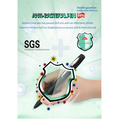 Ручка гелева Baoke антибактеріальне покриття софт 0.5 мм, червона (PEN-BAO-1828A-R) Вінниця - фото 4