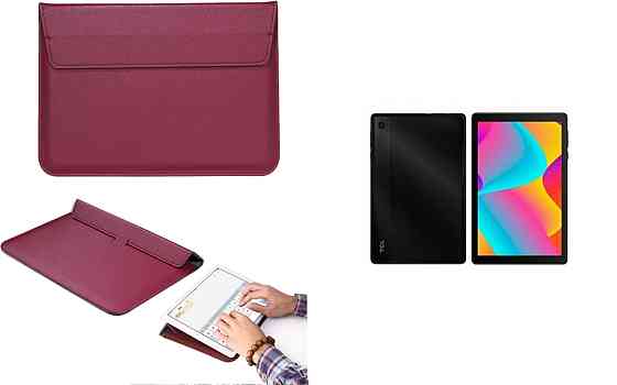 Чехол-конверт VitoCase для TCL TAB 8 LTE, с функцией подставки для планшета Бордовый Киев