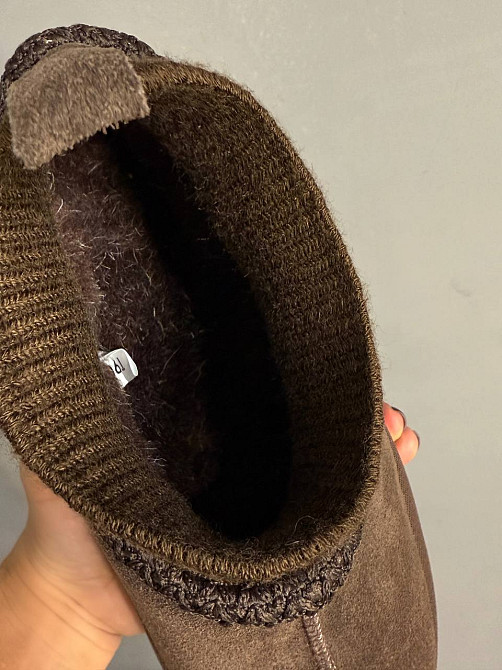 Угги женские Hengji 90-7 с носком и вышивкой натуральная замша коричневые, 36, 23,5 см Киев - изображение 19